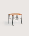 Tavolino scandinavo vintage con struttura in metallo