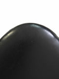Sedia vintage scandinava in similpelle nera 4