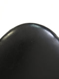 Sedia vintage scandinava in similpelle nera 13