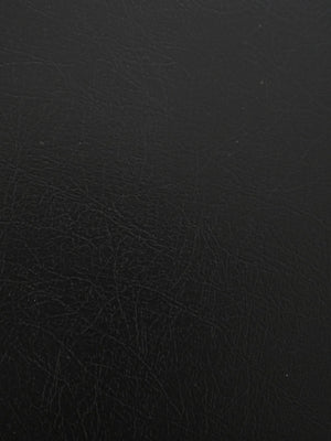 Sedia vintage scandinava in similpelle nera 5