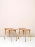 Tavolini scandinavi ovali di modernariato 3