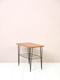 Tavolino scandinavo in teak e metallo 3