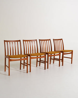 Set di 4 sedie in teak, Scandinavia, anni '60