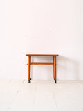 Tavolino in teak anni ‘60 con ruote 1