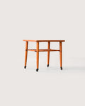Tavolino in teak anni ‘60 con ruote