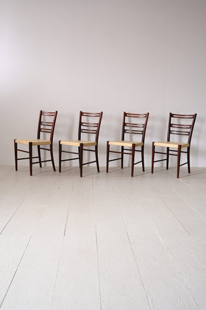 Set di 4 sedie scandinave in legno 1