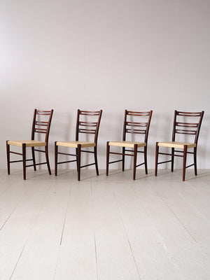 Set di 4 sedie scandinave in legno