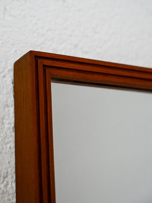 Specchio scandinavo vintage in teak, anni '50 2