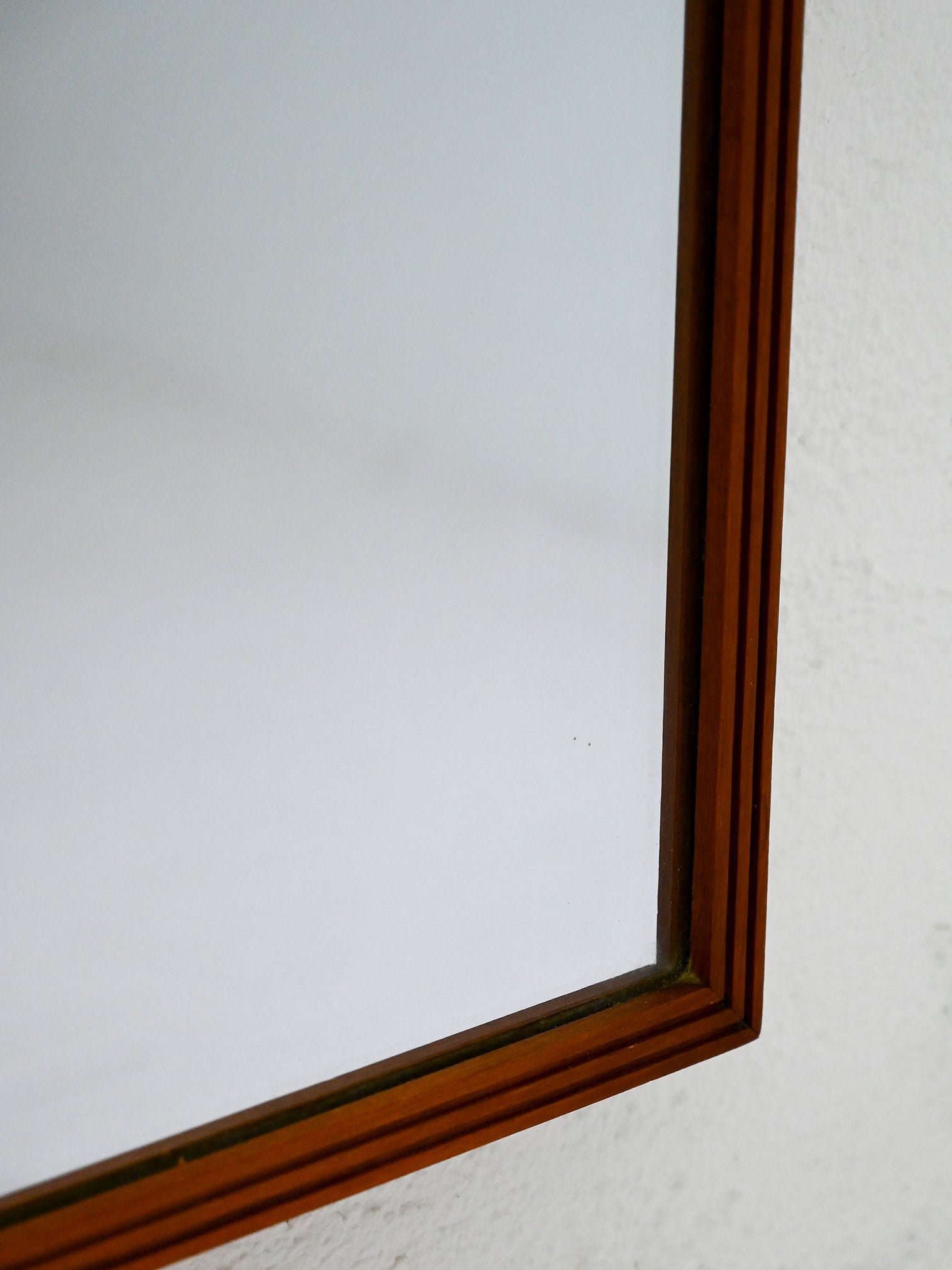 Specchio scandinavo vintage in teak, anni '50 3