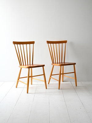 Coppia di sedie scandinave vintage modello Pinstolar 2