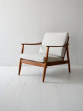 Poltrona svedese in teak di Folke Ohlsson per DUX