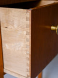 Carrello contenitore vintage scandinavo in mogano 6