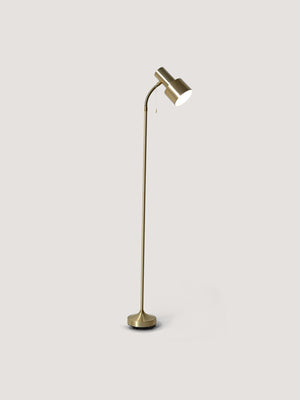 Lampada da terra scandinava dorata anni 60