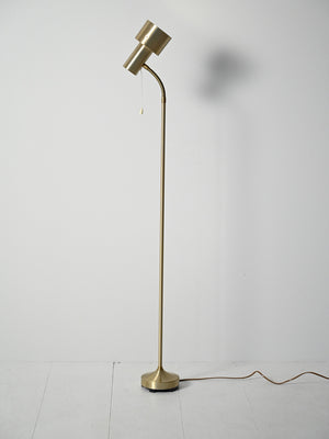Lampada da terra scandinava dorata anni 60 1