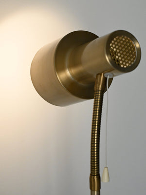 Lampada da terra scandinava dorata anni 60 6