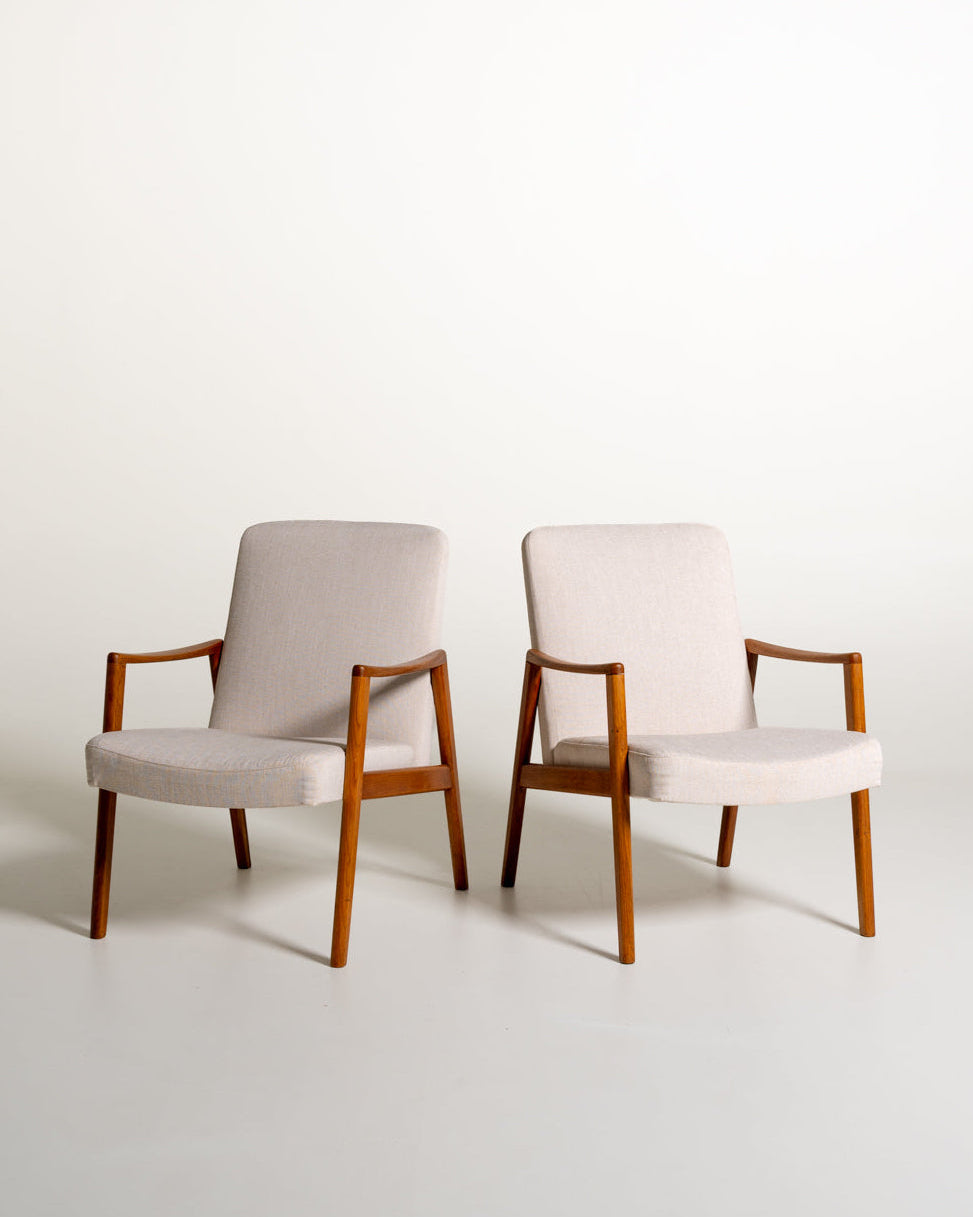 Poltrone scandinave in teak, anni '50/'60