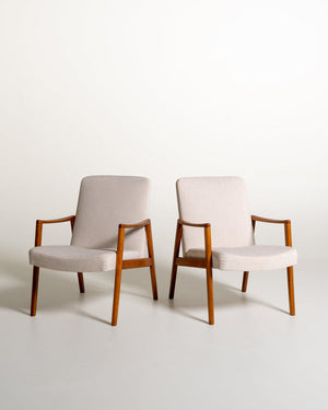 Poltrone scandinave in teak, anni '50/'60
