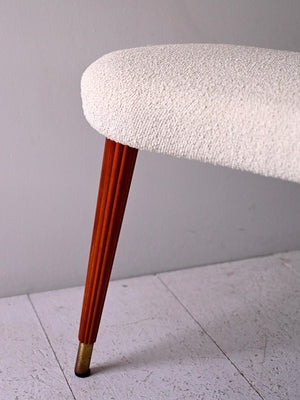 Sgabello svedese anni 40 con gambe in mogano 3