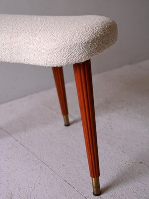 Sgabello svedese anni 40 con gambe in mogano 4