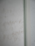 Specchio Scandinavo Vintage Anni '50 Laccato Bianco con Angoli in Ottone 3