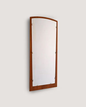 Specchio scandinavo vintage in teak anni ’60