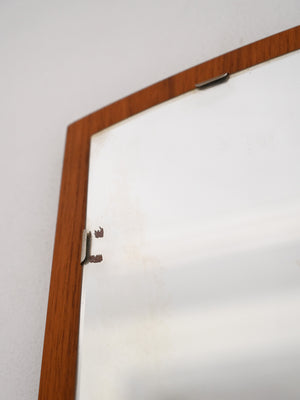 Specchio scandinavo vintage in teak anni ’60 4