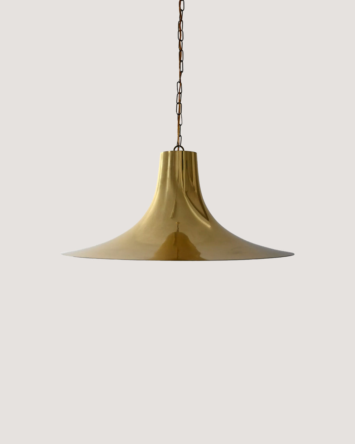 Lampadario vintage scandinavo in ottone anni '60/'70