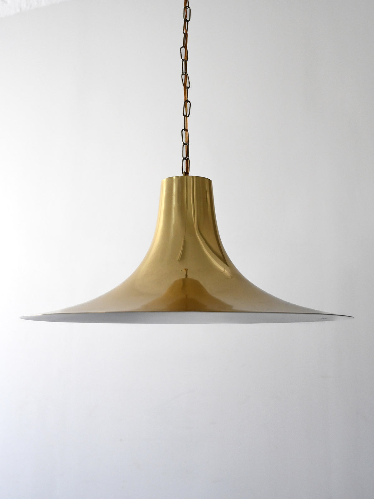 Lampadario vintage scandinavo in ottone anni '60/'70 1