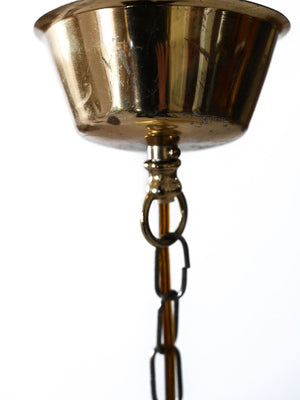 Lampadario vintage scandinavo in ottone anni '60/'70 3