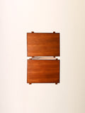 Coppia tavolini scandinavi vintage in teak e faggio 8
