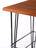 Comodino scandinavo vintage in legno e metallo 7