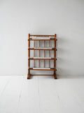 Portariviste scandinavo vintage anni 40 in betulla