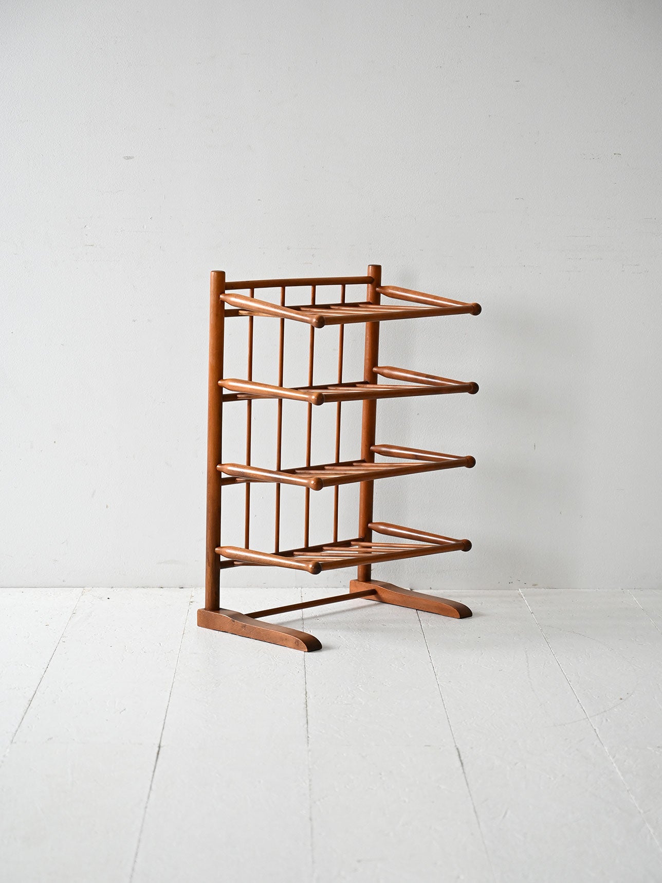 Portariviste scandinavo vintage anni 40 in betulla 2