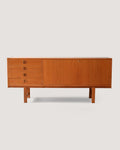Sideboard scandinavo vintage in rovere con cassetti e ante