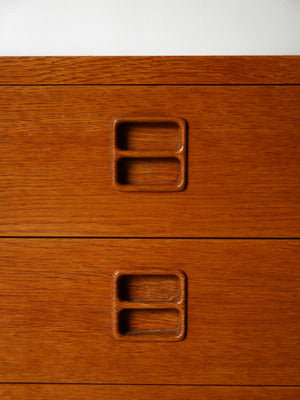 Sideboard scandinavo vintage in rovere con cassetti e ante 8