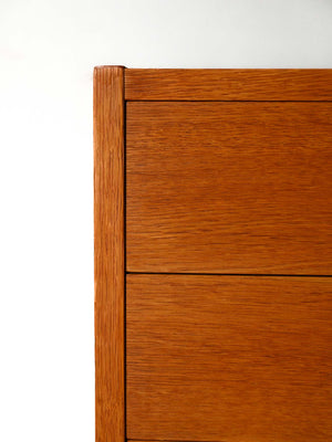 Sideboard scandinavo vintage in rovere con cassetti e ante 9