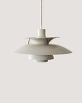 Lampadario PH 5 bianco di Poul Henningsen