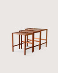Set 3 tavolini scandinavi vintage in teak