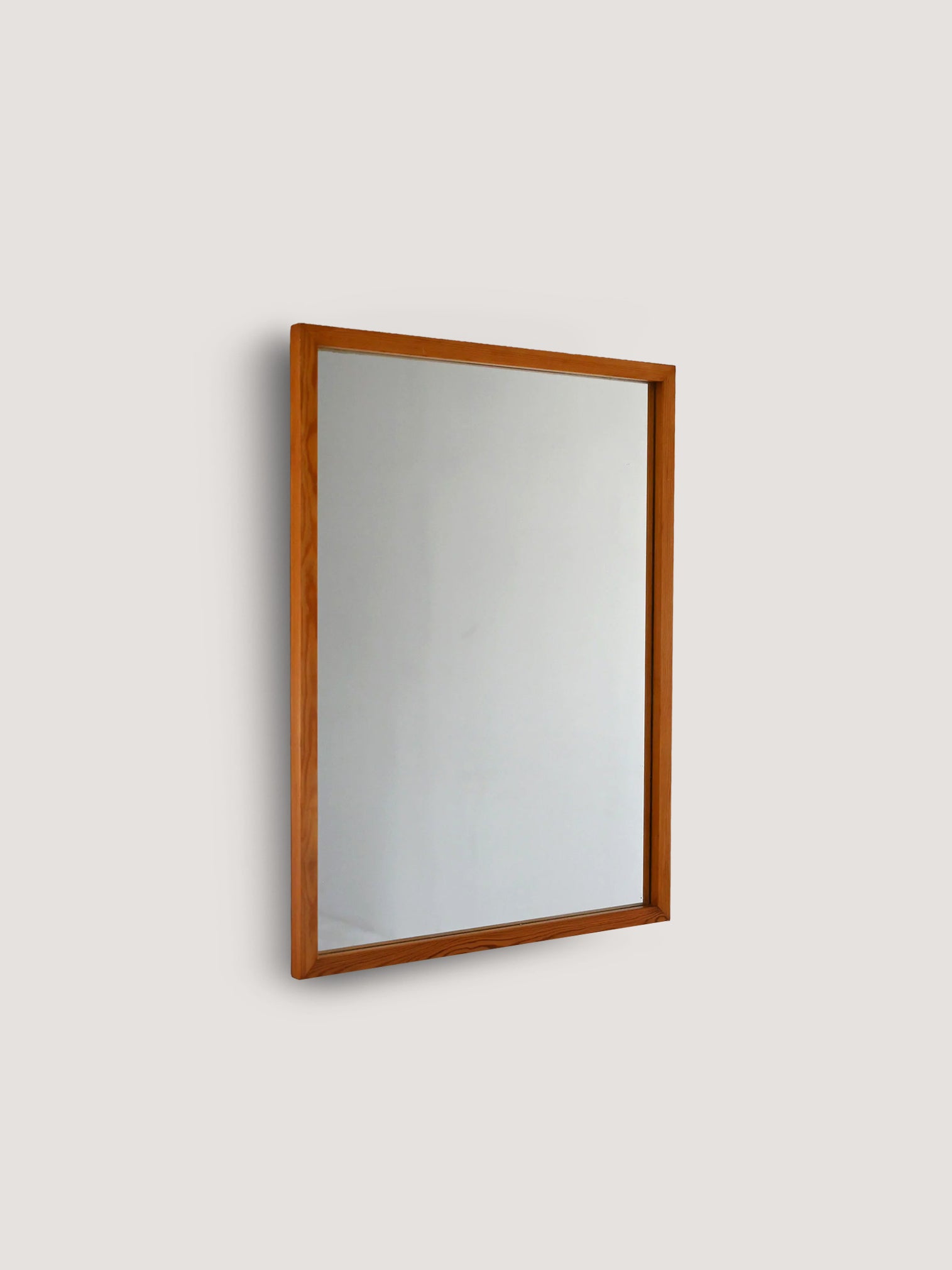 Specchio scandinavo minimalista anni ’60 in rovere
