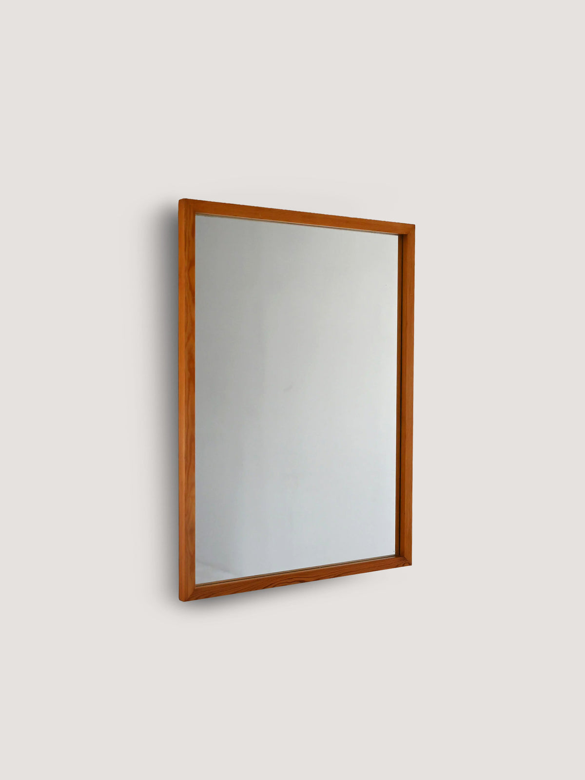 Specchio scandinavo minimalista anni ’60 in rovere