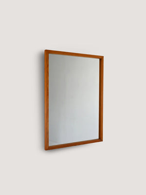 Specchio scandinavo minimalista anni ’60 in rovere