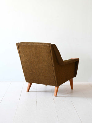 Poltrona vintage scandinava con tessuto originale 2
