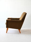 Poltrona vintage scandinava con tessuto originale 3