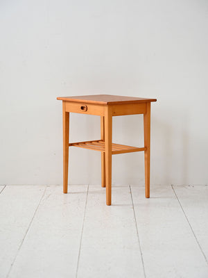 Comodino scandinavo vintage in rovere chiaro 3