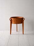 Portafiori scandinavo vintage in teak anni ’60 1