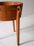 Portafiori scandinavo vintage in teak anni ’60 6