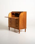 Secrétaire vintage scandinavo in olmo, anni ’50