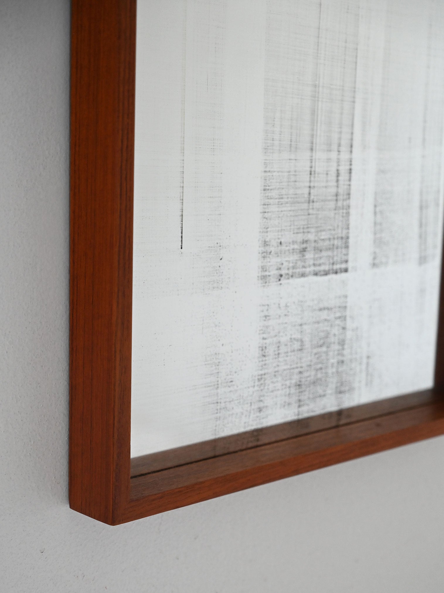 Specchio scandinavo anni ’70 in teak stile minimalista 2