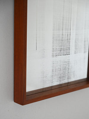Specchio scandinavo anni ’70 in teak stile minimalista 2