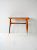 Tavolino scandinavo vintage in betulla con intarsio 2